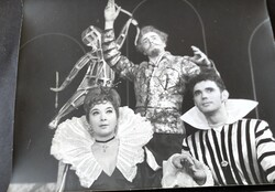 1964 DON QUIJOTE SZÍNHÁZ JELENET KONCZ GÁBOR MÁTHÉ ÉVA SZOKOLAI O. PECSÉT JELZETT KLEIN MISKOLC FOTÓ
