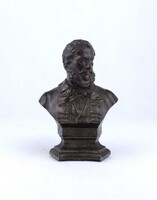 2A688 Régi bronzírozott ón Kossuth Lajos mellszobor büszt 14 cm