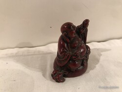 ZSÍRKŐ - MINIATŰR - BUDHA  - 4 x 4 cm - RÉGI - HIBÁTLAN