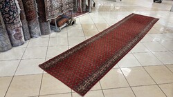 4487 KIÁRUSÍTÁS  Mir mintás gyapjú perzsa futó szőnyeg 90X400CM