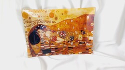 Gustav Klimt A csók mintával üveg asztalközép/kínáló