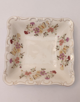 Hibátlan! Zsolnay pillangó mintás porcelán négyszög salátás köretes tál