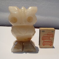 Súlyosan helyes onix bagoly szobor levélnehezék lakás asztal dekoráció