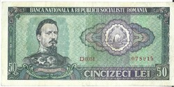 50 lei lej 1966 Románia Nagyobb méret régebbi kiadás  148 x 72