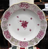 Herendi Porcelánmanufaktúra – Gigantikus Méretű Apponyi Mintás Dísztál 51,5 cm.
