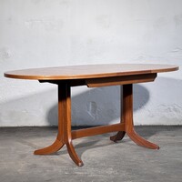 Parker Knoll óvális bővíthetö teak étkezőasztal