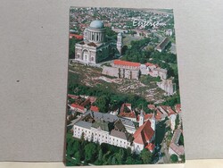 Esztergom alkalmi képeslap, légi felvétel (Magyar Millennium 2001, Filaposta bélyegzéssel)