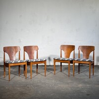 4db retro teak étkezőszék századközepi szék