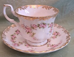 Angol porcelán teás csésze tányérral 2 (M5238)