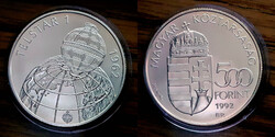 V 9004 Magyarország ezüst 500 forint Telstar 1992