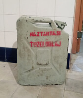 Old Steel Marman Kettle, 20L Fuel Can