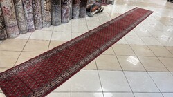 4507 KIÁRUSÍTÁS  Mir mintás gyapjú perzsa futó szőnyeg 70X540CM