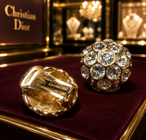 Christian Dior gyönyörű vintage fülbevaló eredeti dobozában!