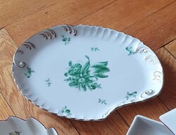 Herendi porcelán kínálótál – Apponyi zöld mintával