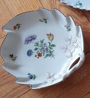 Tirschenreuth Bavaria porcelán levél alakú kínálótál