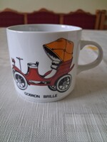 Retro Alföldi porcelán autós bögre- Gobron Brille (Hibátlan)