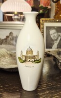 Aquincum porcelánváza, 17,5 cm, Esztergom felirattal és a Bazilika látképével