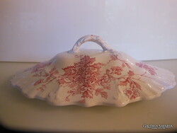 FEDŐ - PORCELÁN - ANGOL - ANTIK  - 22 x 16 cm - KÜLSŐ - 24,5 x 19 cm - HIBÁTLAN