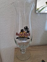Eredeti retró Hard Rock Cafe „Hurricane” koktélos/sörös pohár Cologne magassága 24cm,átmérője 8,5cm