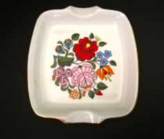 EREDETI KÉZZEL FESTETT KALOCSAI PORCELÁN TÁLKA,HAMUTÁL