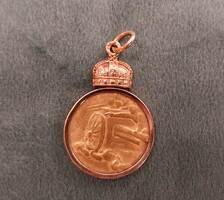 14 KARAT GOLD WONDERFUL CROWN SETTING! MEDAL COIN!