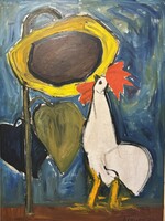 Diószegi Balázs-Kakas és a Napraforgó..80x60cm