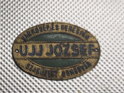 Antik tábla - UJJ JÒZSEF Varrógép és kerékpár szaküzlet Dombóvár