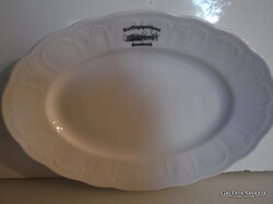 ASZTALKÖZÉP - KÍNÁLÓ - LILIEN - 30 x 20 cm  - VASTAG - HÓFEHÉR - PORCELÁN - HIBÁTLAN