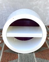 KEREK, MODERN KÖR ALAKÚ, OLASZ DESIGN POLC VAGY ASZTAL LILA SZÍNŰ 61 X 30 CM