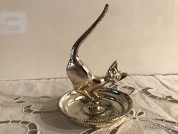 ÉKSZERTARTÓ - GYŰRŰTARTÓ - EZÜSTÖZÖTT - ANGOL - JELZETT - 12 x 8 cm - TÖMÖR - CSAK TISZTÍTANI KELL