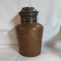 Antik kalapált vörösréz edény / keleti vizeskanna bronz nyakkal