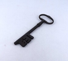 2A881 Antik nagyméretű különleges kovácsoltvas kapukulcs 1700-as évek 22.5 cm