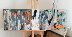 Szép nagyméretű absztrakt festmény 40x120  cm