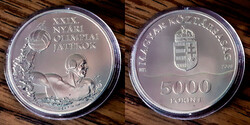 V 6450 Magyarország ezüst 5000 forint 2008 XXIX. Nyári Olimpiai Játékok, Peking 2008