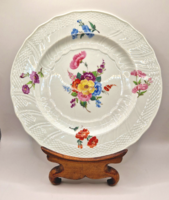 Drezdai porcelán tányér virág mintával 26cm