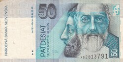 50  Korona   2002  Szlovákia    A képen látható állapotban