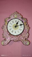Antik Porcelán lapos falióra Rózsaszín Barokk . bagoly Ajánlatot fogadok!