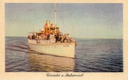 Képeslap: Hajók. Balaton.