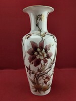Zsolnay orchidea mintás 34 cm-es váza #2