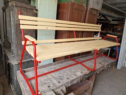 Retro kerti pad régi strand padok csővázas kertipad balatoni terasz bútorok kültéri padok