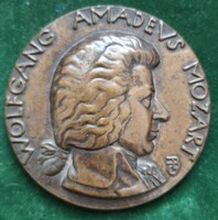 Beck Ö. Fülöp: Wolfgang Amadeus Mozart (1925) bronzérem