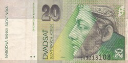 20  Korona   2004  Szlovákia    A képen látható állapotban