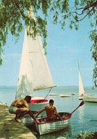 Képeslap: Hajók. Balaton.