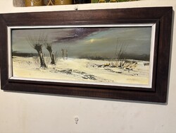Darabont Tamás - Téli hajnal..(35x75cm!)