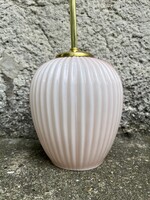 Fáradt rózsaszín vintage lámpa réz szerelék - csillár retro design mid century modern
