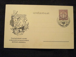 Kreutle Ferenc önreklám, karikatúra koronázási pecséttel, nem futott képeslap