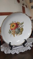 Régi C. M. Hutschenreuther Hohenberg Bavaria porcelán gyümölcsöstál / kínálótál (28 cm) neorokokó