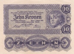 10 Korona 1922    A képen látható Szép állapotban