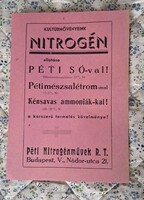 Ritka Art Deco Péti Nitrogénművek reklám szorólap