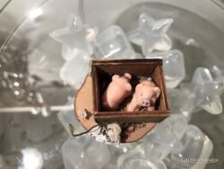 SZOBOR - MALACÓL - FA - GUMI - 4,5 x 2,5 cm - GYŰJTEMÉNYBŐL - NÉMET  - HIBÁTLAN